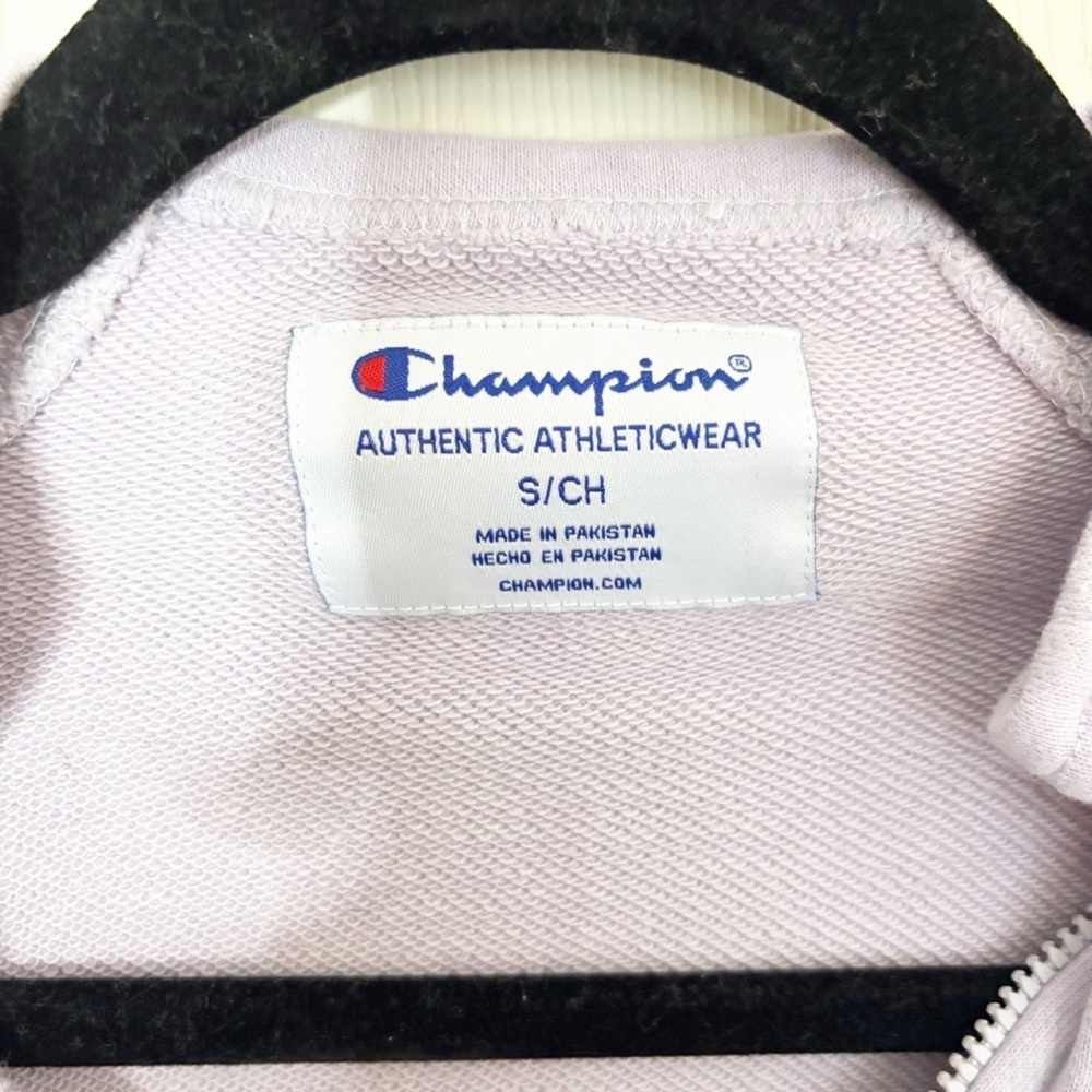 Champion Lavender Half Zip Pullover Sweatshirt Size Small - Picture 3 of 6